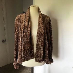 Vintage, velvet, rose/gold, shrug cardigan